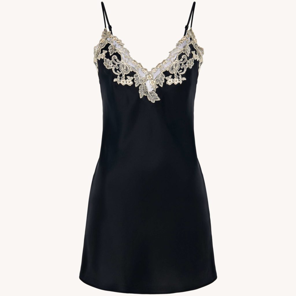 La Perla Black Silk Satin Slip with Frastaglio Review