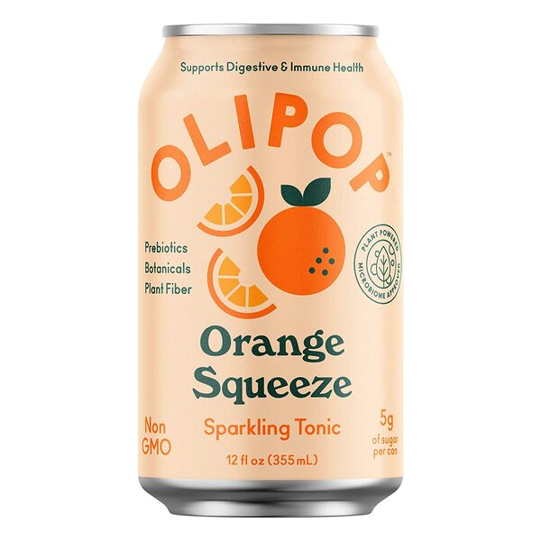 20 Best Soda Without Caffeine 11 OLIPOP - Orange Squeeze Sparkling Tonic, Healthy Soda, Prebiotic Soft Drink, Aids Digestive Health & Immune Health, With Vitamin C & Plant Fiber, Caffeine Free, Low Calorie, Low Sugar (12 oz, 12-Pack)
