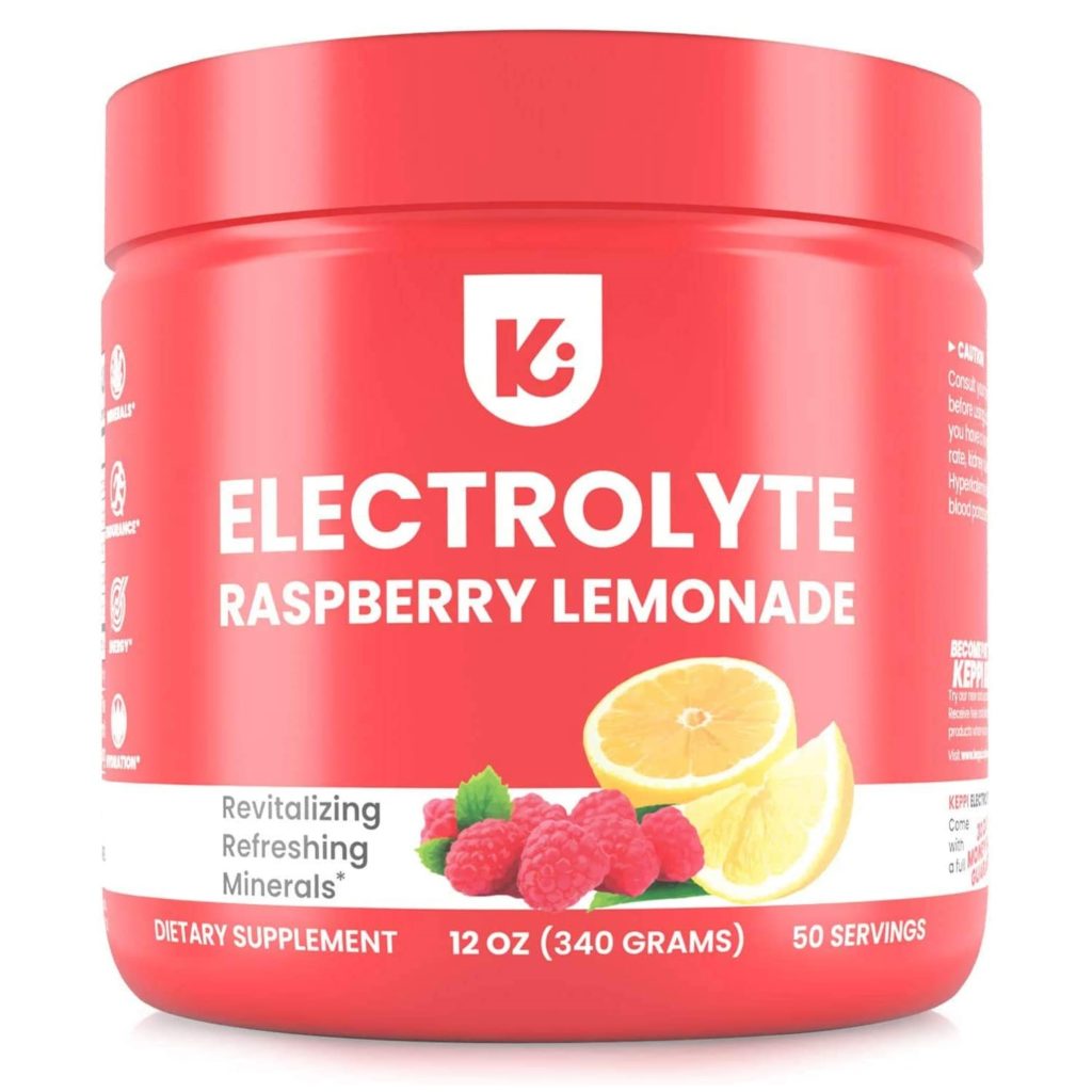10 Best Electrolyte Powders 4 KEPPI Keto Electrolytes Powder - No Sugar or Carbs - Advanced Hydration Raspberry Lemonade Electrolyte Supplement, Boost Energy Without Sugar (Raspberry Lemonade, 50 Serves)